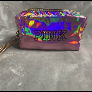 PINK MAKEUP BAG (comes with wrist strap)